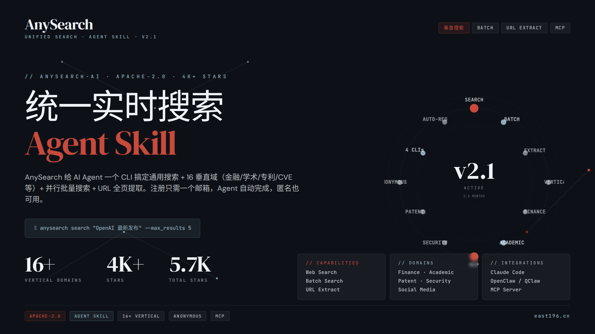 AnySearch 调研：给 AI Agent 装一个