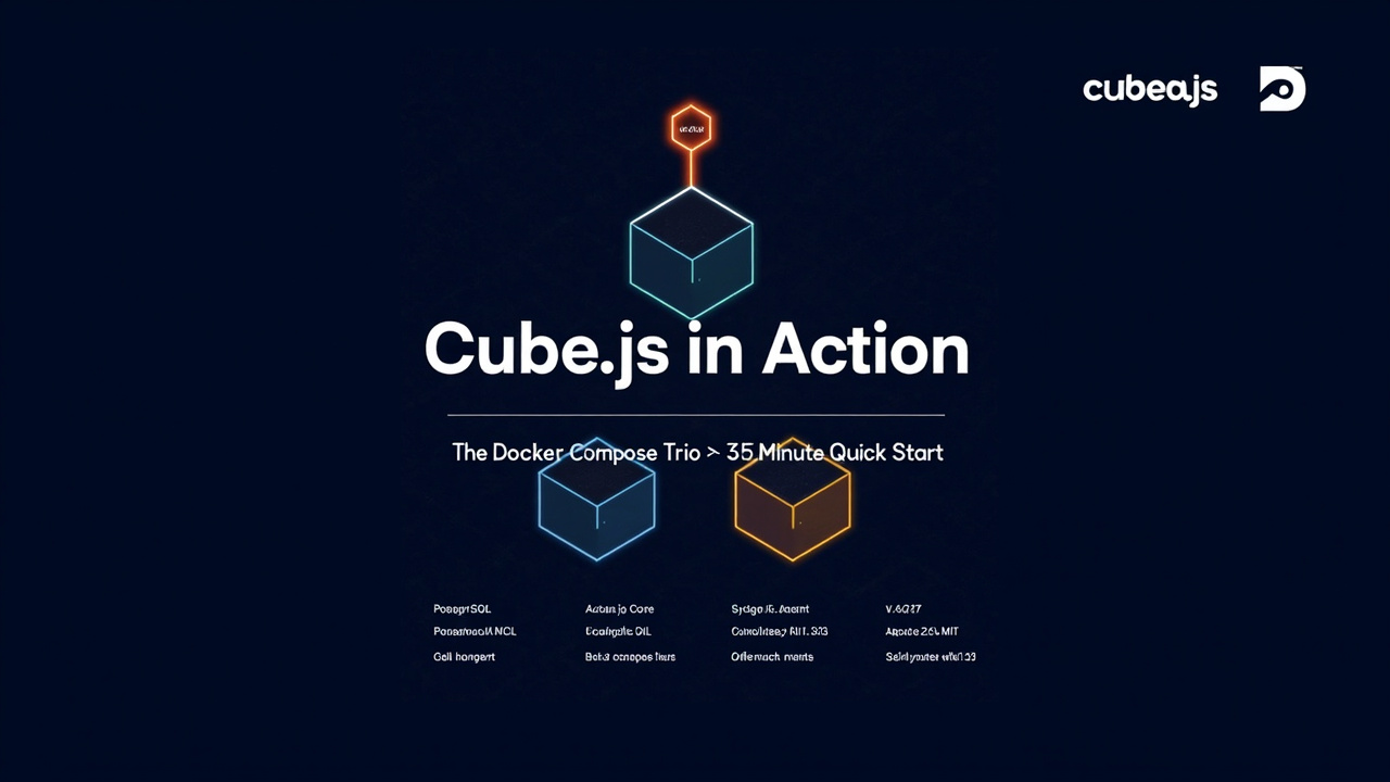 飞熊出品 · Cube.js 实战：三件套 Docker Compose 一键拉起，35 分钟让 AI Agent 查数据
